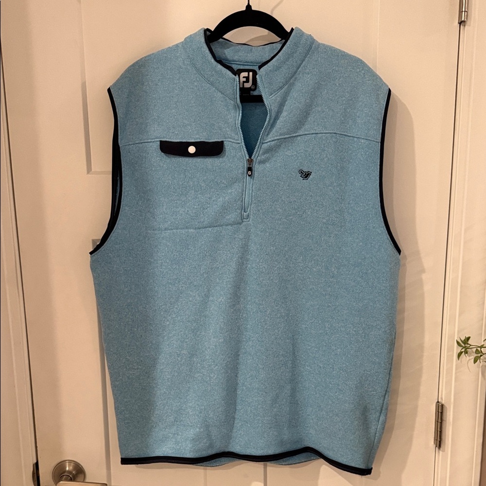 FootJoy Men’s Sleeveless Quarter Zip Golf Fleece Vest – Size XL